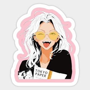 Anime Girl Character Artwork Design Sticker